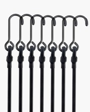 9 Pcs 180 Lbs Real Heavy Duty Bungee Cords with Rust Resistant Steel Hooks, 2