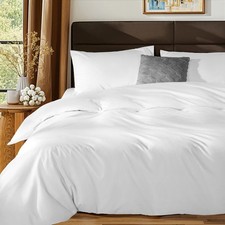 100 Egyptian Cotton Duvet Cover Queen Size, 1000 Thread Count Sateen Duvet