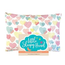 Youth Pillow Case - 100 Made Cotton  Hypoallergenic 16 x 22 Inch Hearts