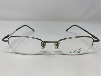 Via Roma VR522 MATTE GUNMETAL 48-18-140 Half Rim Eyeglasses Frame CI22