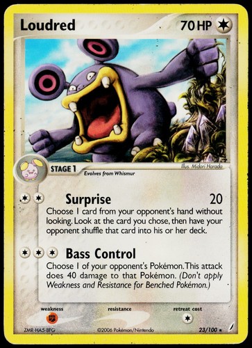 Loudred 23/100 EX Crystal Guardians MP