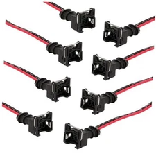 Automobile Fuel Injector Connector, Standard Specification Injector 8 PCS Black