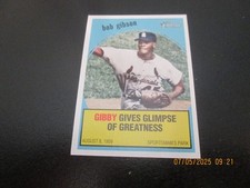 BOB GIBSON 2008 TOPPS HERITAGE FLASHBACKS GIBBY GIVES GLIMPSE OF GREATNESS #BF5