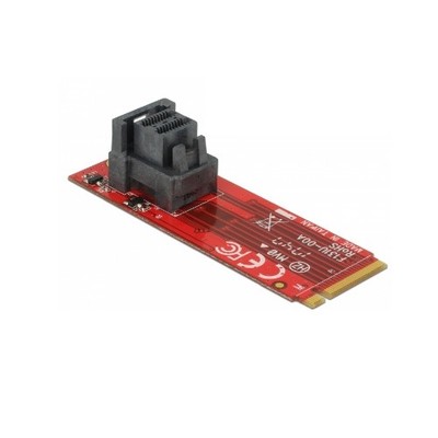 M.2 NVMe NGFF zu U.2 SFF-8643 Adapter Delock 63339 F131U-00A Horizontal