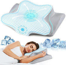 Cervical Neck Pillow for Pain Relief, Memory Foam Contour Orthopedic Pillow, Erg