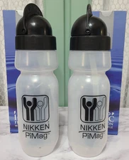Pair of Nikken PiMag Flip-Top Filtration Water Bottles NIB
