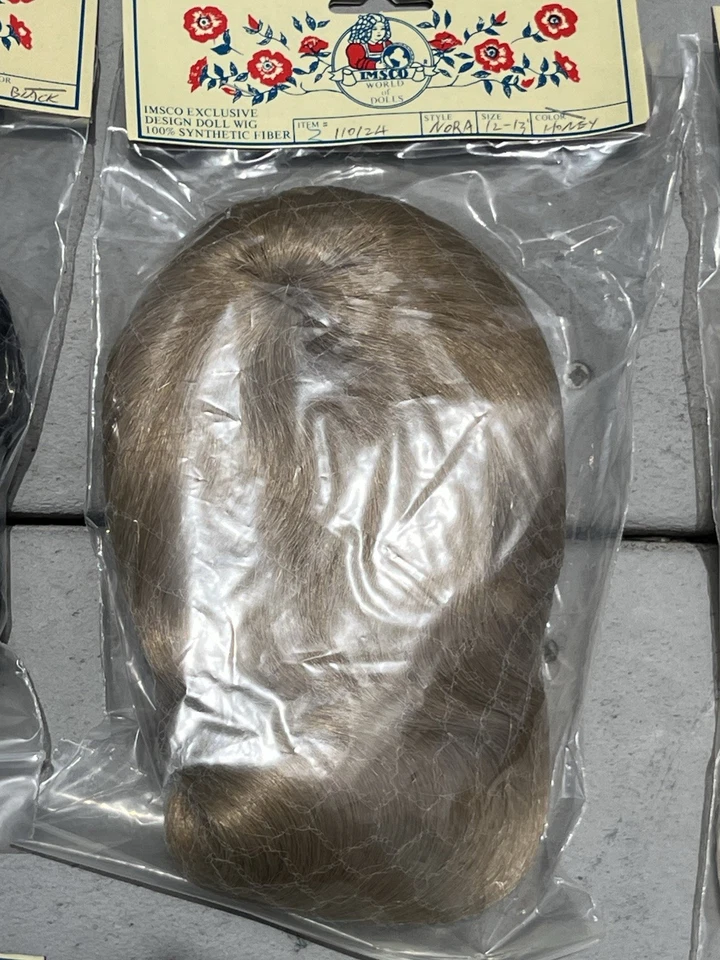 Lote de 20 pelucas de muñeca vintage Imsco tamaños 6" a 13" (circunferencia) todas nuevas Foto 4 de 4