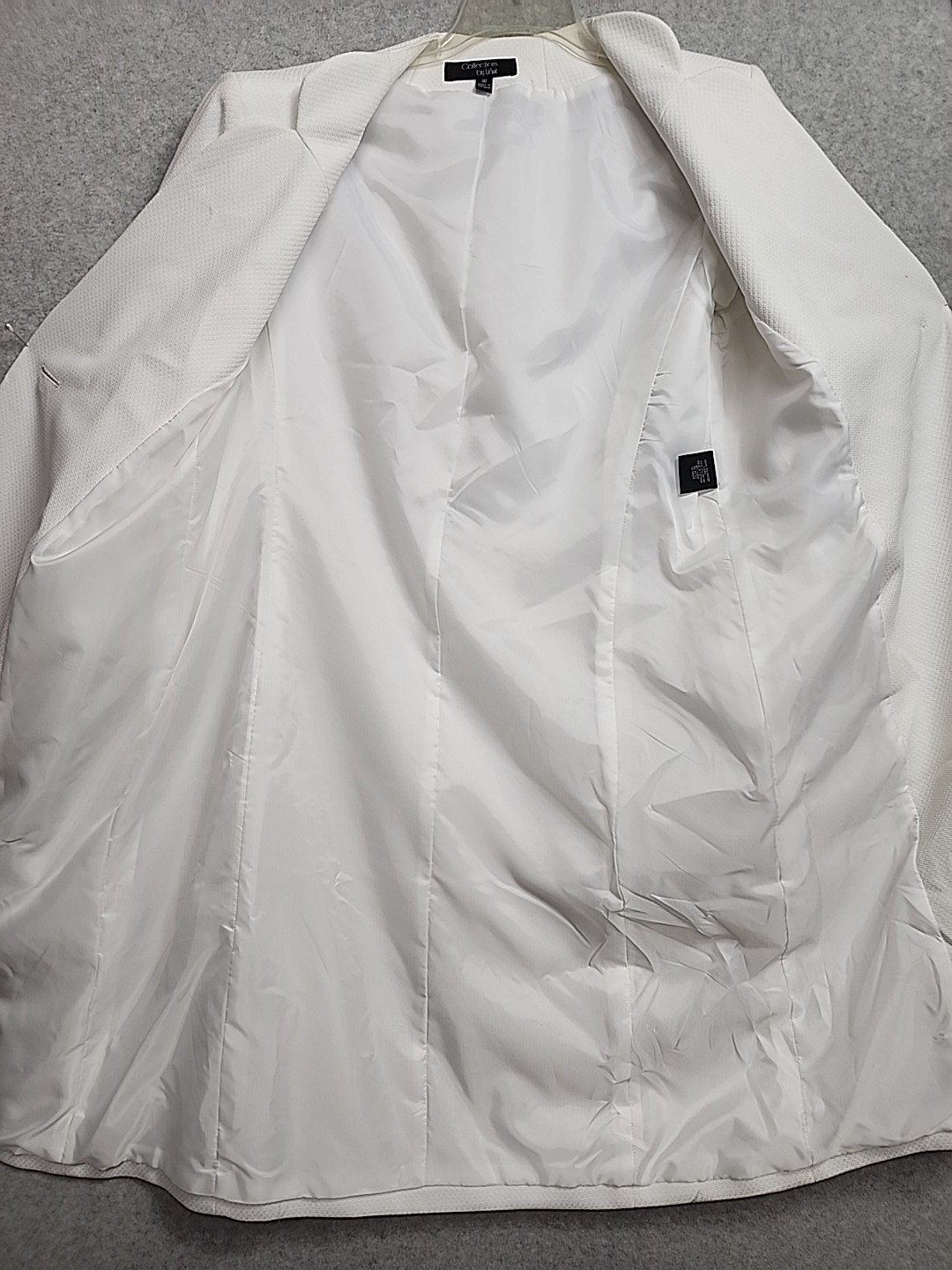 Vintage Le Suit Women's luxury Jacket Skirt/Duster White 2 Piece Set Sz 18 Y2K