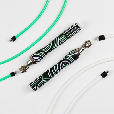 Crossrope Get Lean Set - Weighted Jump Rope- 1/4 LB and 1/2 LB Ropes - Slim H...