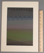 Signed EUSEBIO SEMPERE Spanish Optical Abstract Op-Art Screenprint Serigraph NR