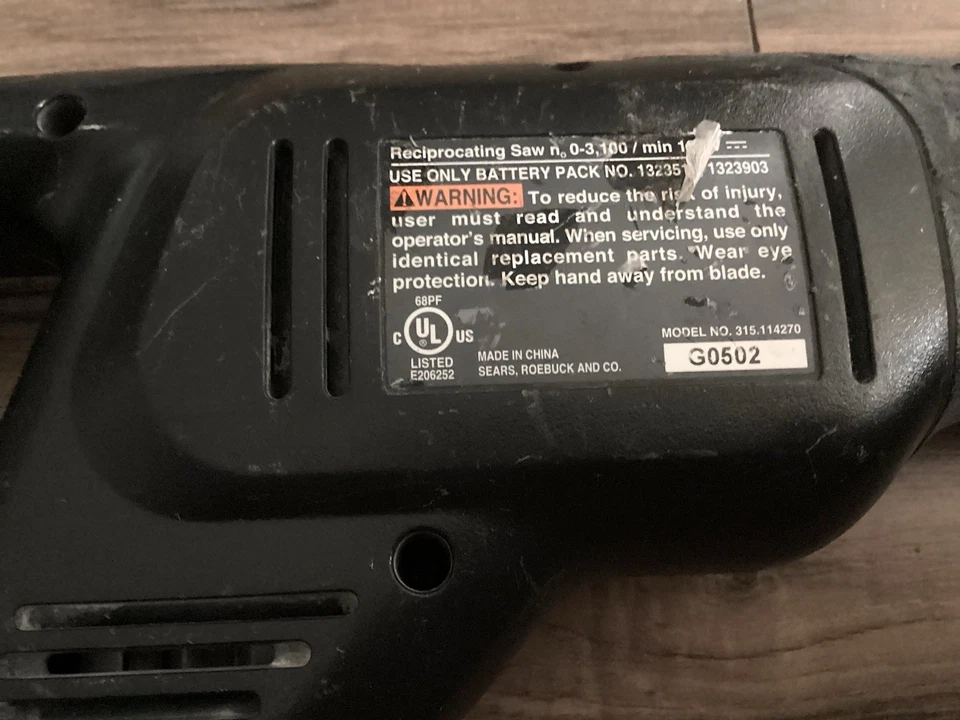 OEM ORIGINAL Craftsman 315.CRS1000 C3 19.2V Cordless Reciprocating Saw / SAWSALL - Image 3 of 4