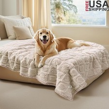 Waterproof Dog Blanket Soft Washable Pet Bed Cover Cozy Calming Cat Blanket New