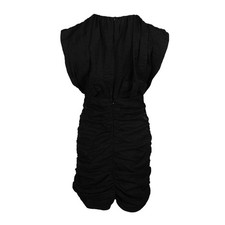 Sandro Women's Dress Draped Linen Blend FR 38 / US 6 M SFPRO02870