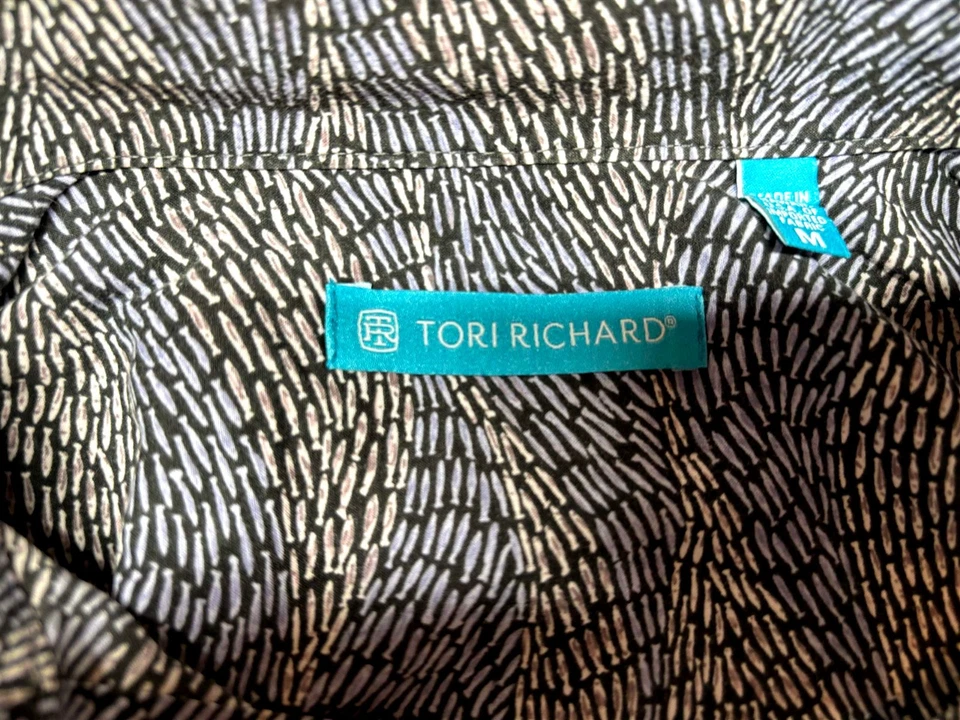 Camisa de Algodón Tori Richard Para Hombres Hawaiana Aloha Botón Frontal Manga Corta Mediana M Foto 4 de 4