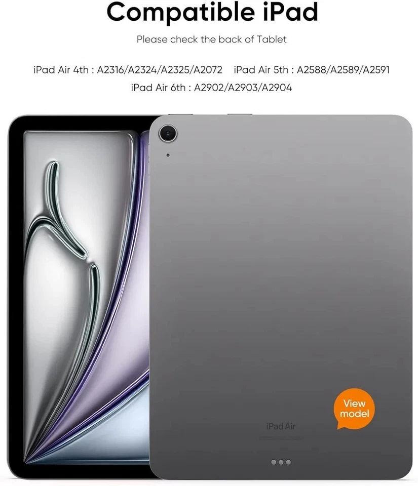 IPad Air 6 10.9in Wireless Bluetooth Tablet Keyboard Case Color Backlit Keyboard - Image 3 of 4