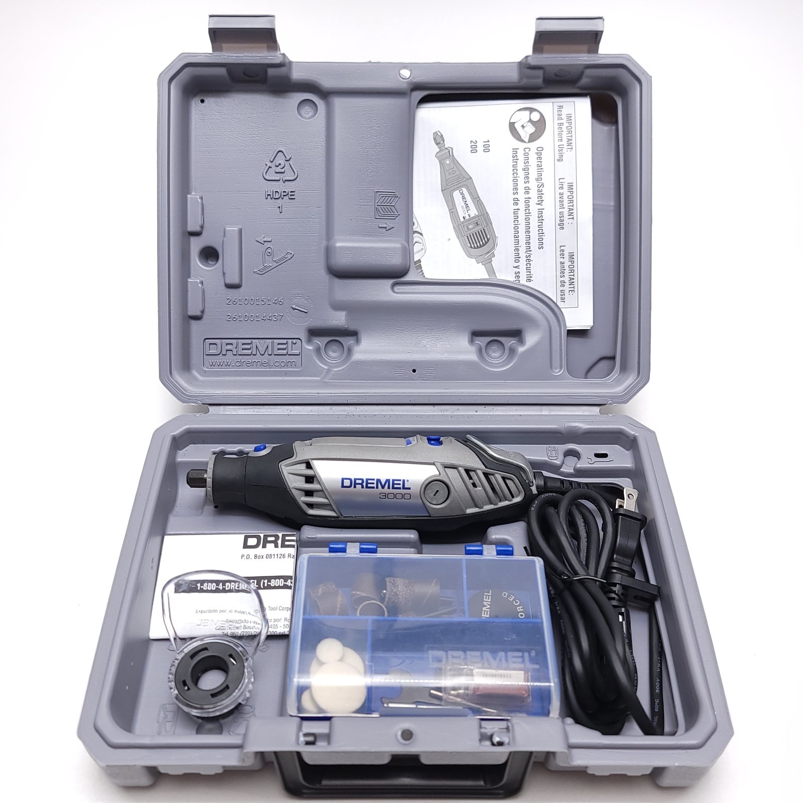 Dremel 3000 Value Pack Corded Rotary Tool Kit TESTED WORKING EUC