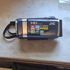 JVC Everio HD Camcorder Blue 40x Optical Zoom Touch Panel Stabilizer SD Card