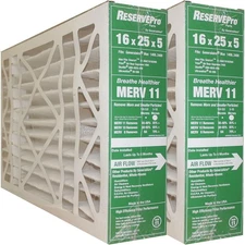 2 Pack GeneralAire # 4541 16x25x5 MERV 11 for GF4511 ReservePro furnace filter
