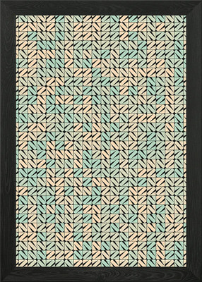 Geometrisches Muster NZ gerahmtes Wandbild Poster Leinwanddruck Bild