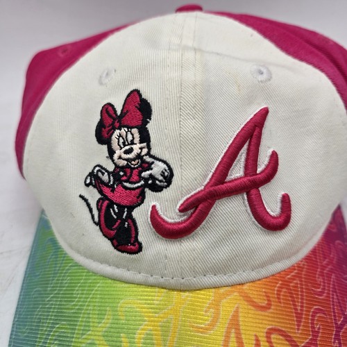 Atlanta Braves Disney Pink Girls Minnie Mouse New Era Hat Baseball Cap Youth - Picture 3 of 10