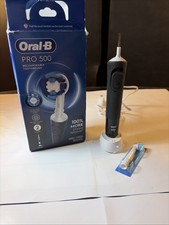 Oral-B Pro 500 Black Rechargeable Toothbrush 2 Modes 30 Second Quadrant Timer