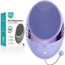 Silicone Waterproof Facial Cleansing Brush - 5 Modes, Rechargeable