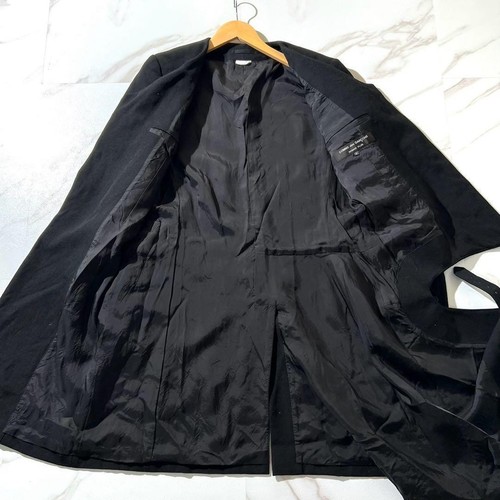 COMME des GARCONS HOMME PLUS 22AW No Collar Jacket Long coat Size:S asymmetry - Picture 3 of 11
