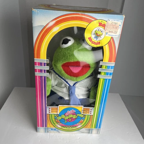 Vtg 1987 Little Boppers Baby Kermit Plush Toy Worlds of Wonder Jim Henson READ