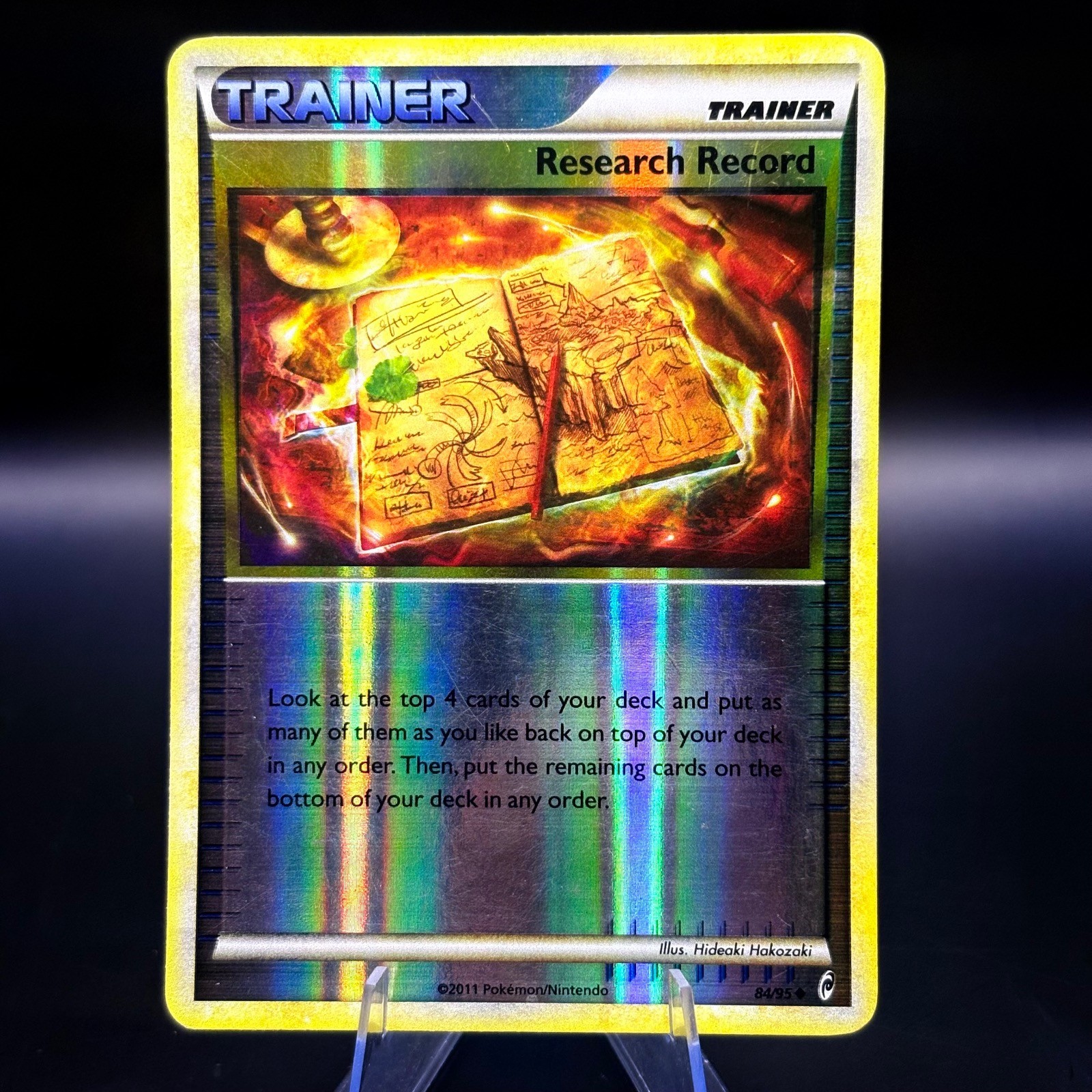POKEMON RESEARCH RECORD 84/95 REVERSE HOLO CALL OF LEGENDS MODERATELY PLAYED