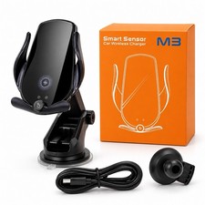 15W Wireless Car Charger Auto Clamping Phone Mount for Smart Phone