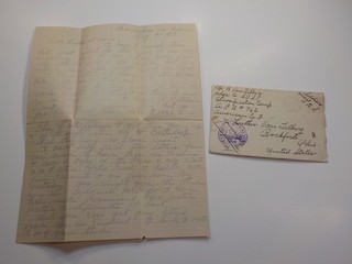 WW1 Letter 1918 German Prisoner Afraid Americans France AEF 329th Infantry WWI