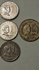  2001 ,2010,2002 Philippines 5 and 1 centavos lot of 4. Great Collection