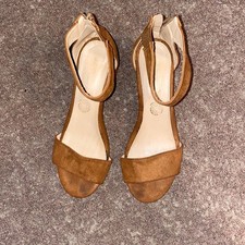 Camel color ankle heels - size 7.5