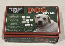 Dog Lover Magnetic Poetry Kit Over 200 Word Magnets USA Made Complete Open Box