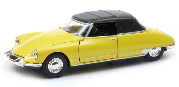 Welly Citroen Ds 19 Cabrio Verdeck Gelb MaßStab 1:34 1:39 4,5 Zoll Auto-image