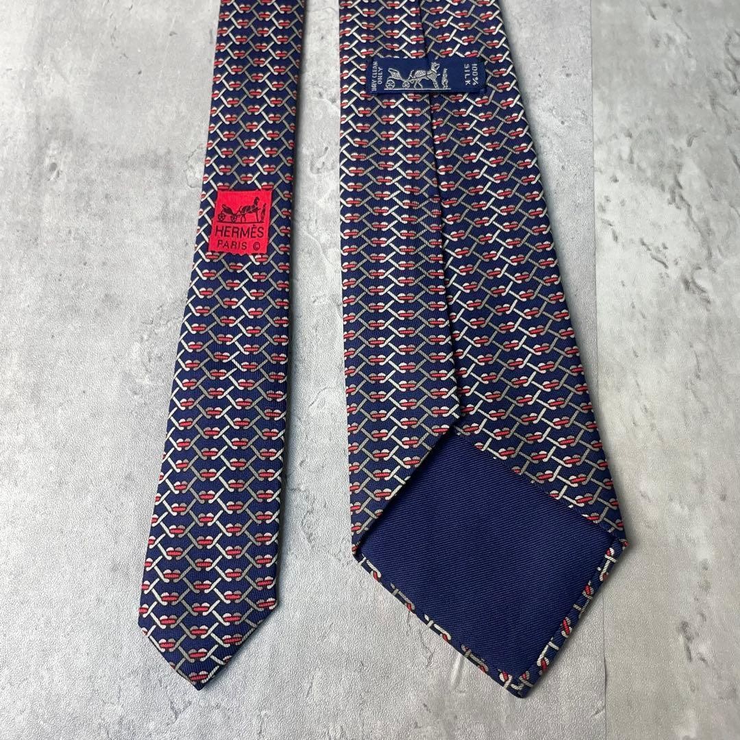 Good Condition HERMES Mysterious Pattern Checkere… - image 6