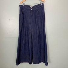 Anthropologie Pilcro High Rise Wide Leg Flare Jeans Blue Size 32