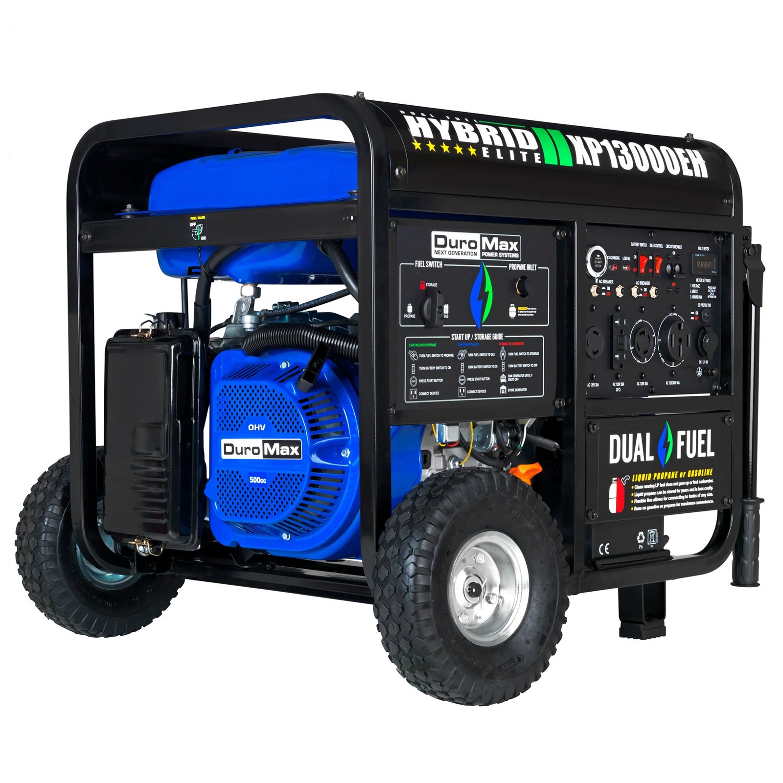 DuroMax XP13000EH 13,000 Watt Portable Dual Fuel Gas Propane