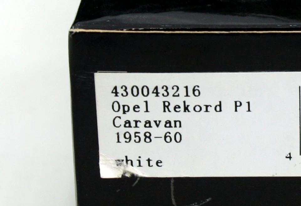 Opel Rekord P1 Caravan Bj. 1957-1962, Bianco, Minichamps-Modell Im M.1:43 , Ovp - Immagine 4 di 4