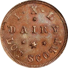 Location Unknown R-1a R-8 NGC MS-64 BN - Lot Scott I-X-L Dairy - ex Dave Bowers