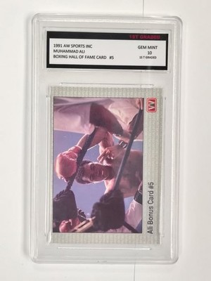 1991 AW Sports Boxing Muhammad Ali #5 Ali Bonus Card #5 The Greatest GEM MINT 10
