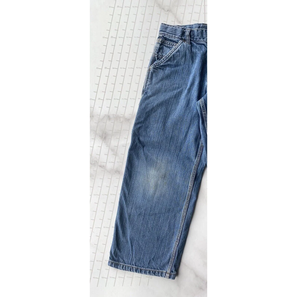 Jeans Carhartt Niños Talla 23x22 Azul Calce Recto 100% Algodón Denim Desteñido Etiqueta 8 Foto 4 de 4