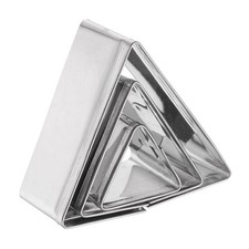 3Pcs Triangle Cookie Cutters Set Assorted Sizes Cookie Cutters Biscuit Mould