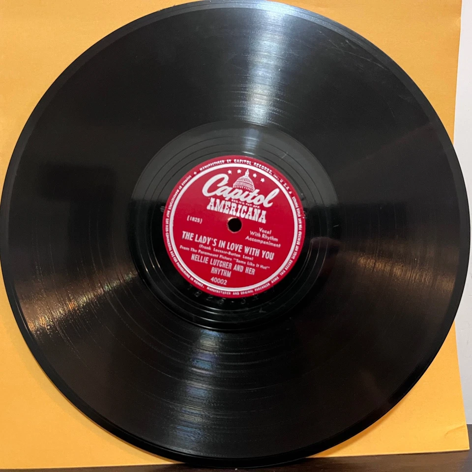 NELLIE LUTCHER - Hurry On Down / Lady's In Love - 10" Shellac 78RPM Record - E Foto 4 de 4