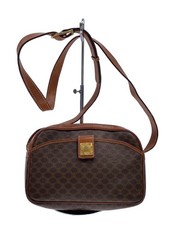 CELINE Shoulder Bag PVC BRW Allover Pattern From Japan