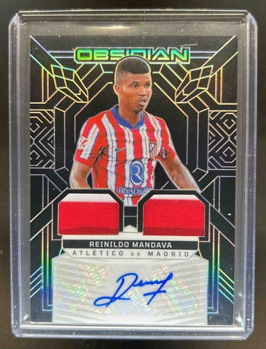 2024-25 Obsidian Reinildo Mandava Dual Patch Auto #18/99 Atletico de Madrid
