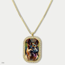 Gorgeous Cute German Shepherd Dog Breed Fashion Pendant Necklace Chain Picture D