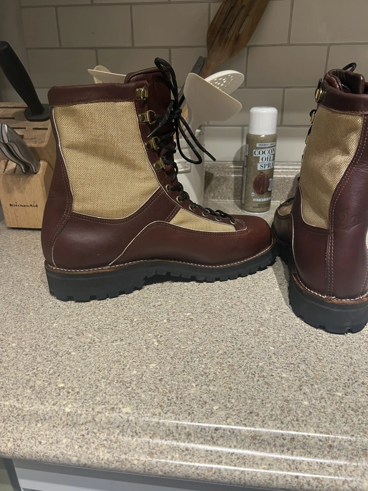 Мужские винтажные рабочие ботинки Danner Sierra Grouse для активного отдыха 10,5 D цвет красный кожа холст - Изображение 4 из 4