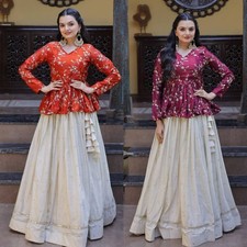 Lehenga choli for women Ready to wear Stitched Blouse Wedding Partywear Lehenga