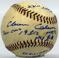   Choo Choo Coleman Single Signed Baseball 9 (ONL Giles Stat Ball!) 718335